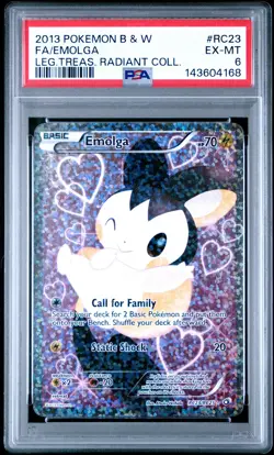 2013 Pokemon Legendary Treasures: Emolga RC23/RC25 Radiant Collection Holo PSA 6 - Image 1