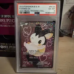 2013 Pokemon Legendary Treasures: Emolga RC23/RC25 Radiant Collection Holo PSA 6 - Image 2