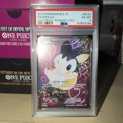 2013 Pokemon Legendary Treasures: Emolga RC23/RC25 Radiant Collection Holo PSA 6 - Image 4