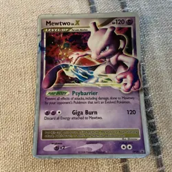 Pokemon Mewtwo LV.X DP28 Holo Promo Diamond & Pearl Psybarrier Giga Burn 120HP - Image 1