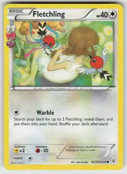 Fletchling RC25/RC32 Common Generations Pokemon Lightly Played - Image 1