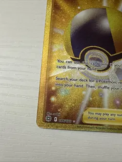 💥 2022 Pokemon Ultra Ball SWSH Brilliant Stars Secret Rare Gold Holo # 186/172 - Image 2