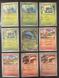 Pokemon 151 BASE MASTER SET incl. PROMOS - HOLO + REVERSE - 151 Binder & Sleeves - Image 2