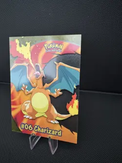2000 Pokemon TV clear #06 Charizard Topps Animation Series #PC3 - Image 3