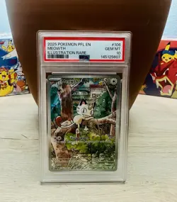 Pokemon 2025 Meowth 106/094 Illustration Rare Phantasmal Flames GEM MINT PSA 10 - Image 1