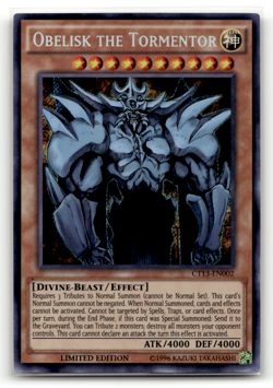 Obelisk the Tormentor CT13-EN002 Secret Rare 2016 Mega-Tins LP - Image 1