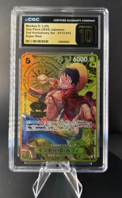 2025 One Piece Japanese 2nd Anniversary Set Monkey D. Luffy #015 CGC 10 Pristine - Image 1