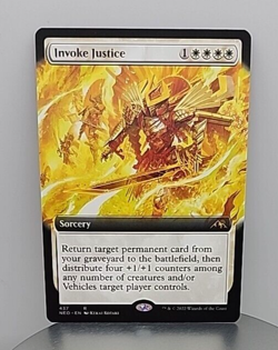 MTG Invoke Justice Kamigawa: Neon Dynasty 437 Regular Rare - Image 1