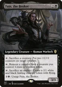 Fain, the Broker Extended Art Commander 2021 NM MTG - Image 1