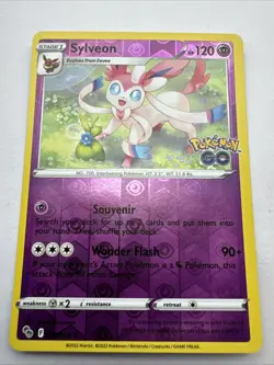 Sylveon 035/078 Holo Rare Pokemon GO Pokemon Reverse Holo - Image 1