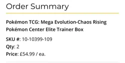 Pokemon Cards - Chaos Rising Pokemon Centre Pre Order Bundle 2xETB & 2xBundle - Image 3