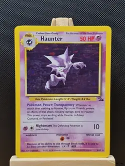 Pokemon 1999 WOTC Fossil Holo Rare Haunter 6/62 - Light Play - Image 1