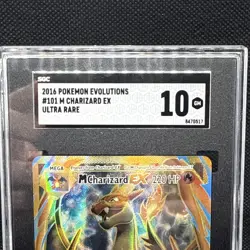 Pokemon 2016 M Charizard EX 101/108 XY Evolutions SGC 10 Gem Mint - Image 2