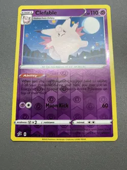 Clefable 075/192 - Pokemon TCG - Rebel Clash - Reverse Holo - LP - Image 1