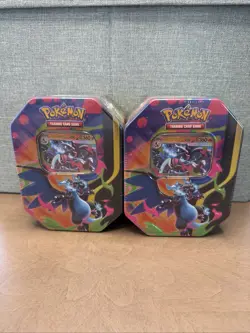 Pokemon Mega Charizard EX Tin Factory Sealed 2 Pack - Image 1