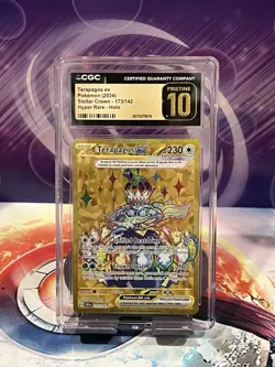 CGC 10 Pristine Pokemon TCG 2024 Stellar Crown #173/142 Terapagos ex Hyper Rare - Image 1