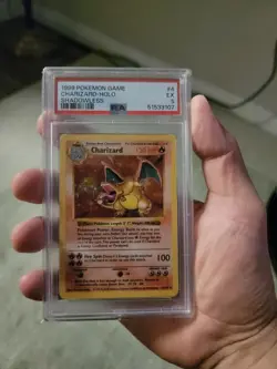 1999 POKEMON BASE SET SHADOWLESS #4 CHARIZARD-HOLO PSA 5 - Image 2