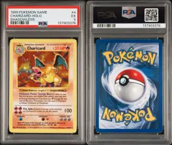 1999 Pokemon Game Shadowless #4 Charizard Holo PSA 5 EX - Image 3