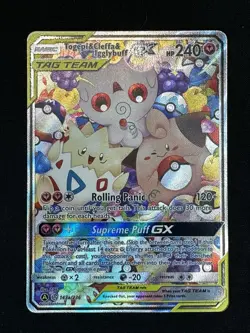 Pokemon Togepi & Cleffa & Igglybuff GX 143a/236 Alternative Art Promo Tag Team - Image 1