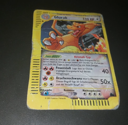 Pokemon Glurak Crystal kristall 146/144 Skyridge Holo Deutsch wotc Charizard tcg - Image 1