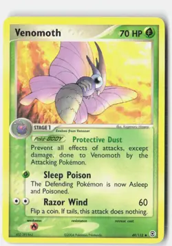 Venomoth 49/112 Uncommon FireRed & LeafGreen Pokemon Near Mint - Image 1