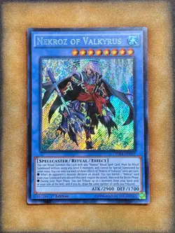 Yugioh Nekroz of Valkyrus THSF-EN017 Secret Rare 1st Ed LP - Image 1