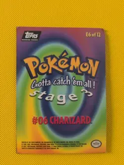 Charizard Topps Trading Cards E6 Of 12 Rare Pokemon Card - Image 2