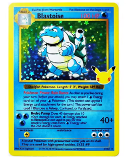 1996 1st Edition Set Charizard Venusaur Blastoise 25th Anniversary Cards - Image 3