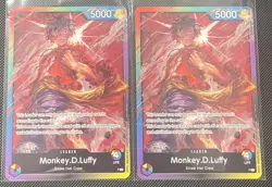 Monkey.D.Luffy Battle Pack Vol 1 Leader Promo One Piece TCG Card NM English X2 - Image 1