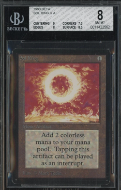 MTG Limited Edition Beta 1993 Sol Ring BGS 8 NM-MT 93/94 - Image 1
