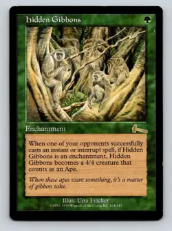 Hidden Gibbons – Urza’s Legacy – MTG Reserved List -Excellent Rare Enchantmen - Image 1