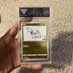 GetGraded 10 Pikachu Yu Nagaba 208/S-P - Japanese Promo Pokemon Graded Gem Mint - Image 1