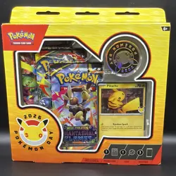 Pokemon TCG Pokemon Day 2026 Collection Box Pikachu Promo Stamped 3 Packs - Image 1
