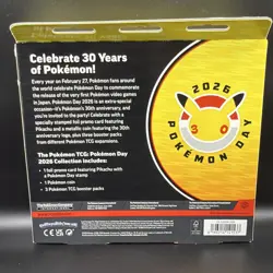 Pokemon TCG Pokemon Day 2026 Collection Box Pikachu Promo Stamped 3 Packs - Image 2