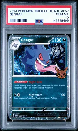 2024 POKEMON TRICK OR TRADE #057 GENGAR PSA 10 - Image 1