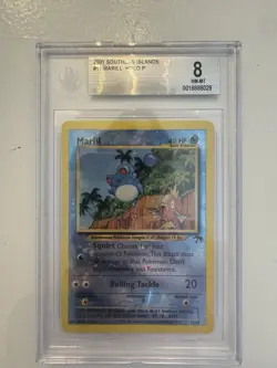 Pokemon TCG Marill Reverse Holo Promo Card Southern Island Beckett 8 - Image 1