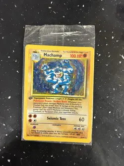Pokemon TCG Machamp Holo 1st Edition Base Set ~ Factory Sealed ~ Never Opened - Image 4