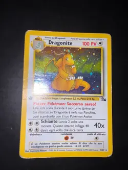 Carta Pokemon Dragonite Holo Fossil Prima Edizione 4/62 ITA - Image 1