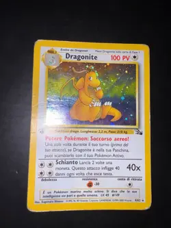 Carta Pokemon Dragonite Holo Fossil Prima Edizione 4/62 ITA - Image 2