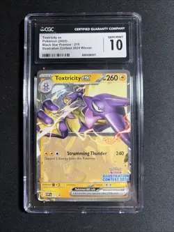 Pokemon TCG Toxtricity EX Illustration Contest 2024 Winner CGC Gem Mint 10 - Image 1