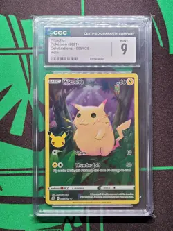 2021 Pokemon Celebrations Pikachu Holo 005/025 – CGC 9 Mint – 25th Anniversary - Image 3