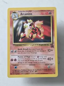 Arcanine 6 Black Star Promo WOTC Vintage Pokemon TCG Card LP - Image 2