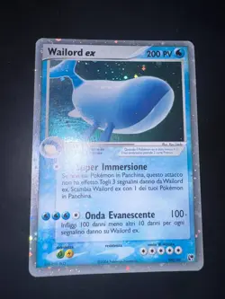 Pokemon 2003 Wailord EX 100/100 Holo EX Sandstorm Eng NEARMINT - Image 2