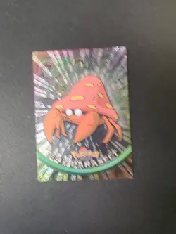 1999 Topps Pokemon Series 1 - Parasect Black Logo Holo DMG - Image 1