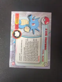 Horsea Pokemon 2000 Topps TV 116 MP Holo - Image 2