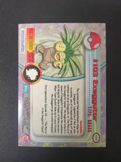 MP! 1999 Topps Pokemon TV Animation #103 Exeggutor FOIL BLUE Logo - Image 2