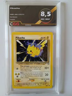 Carte pokemon Francais Pikachu (NG 70) Neo Genesis CGG 8,5 26500020 - Image 1