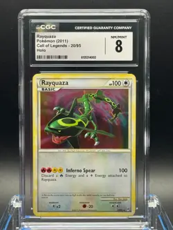 CGC 8 NM/MINT ✨ - Rayquaza #20 Call of Legends Holo - 2011 Pokemon - Image 1