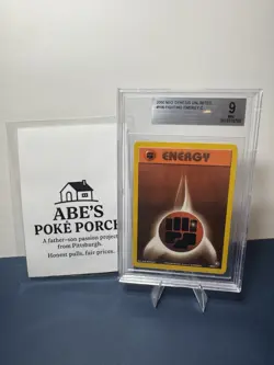 Pokemon TCG Neo Genesis Unlimited Fighting Energy Card BGS 9 - Image 1