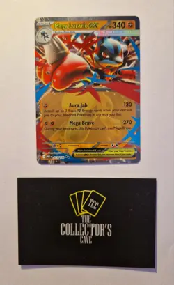 Pokemon TCG Mega Lucario EX 077/132, Me01: Mega Evolution Holo - Image 1